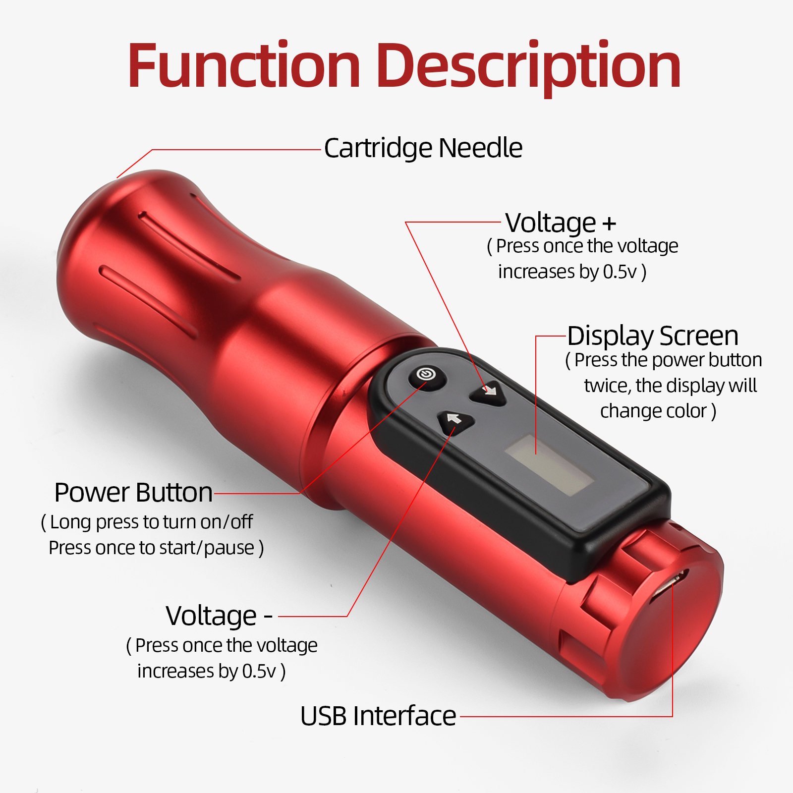 ATOMUS Wireless Tattoo Machine Pen Tattoo Gun Permanent Makeup Machine Tattoo Machine Rotary Microblading Pen for Eyebrow