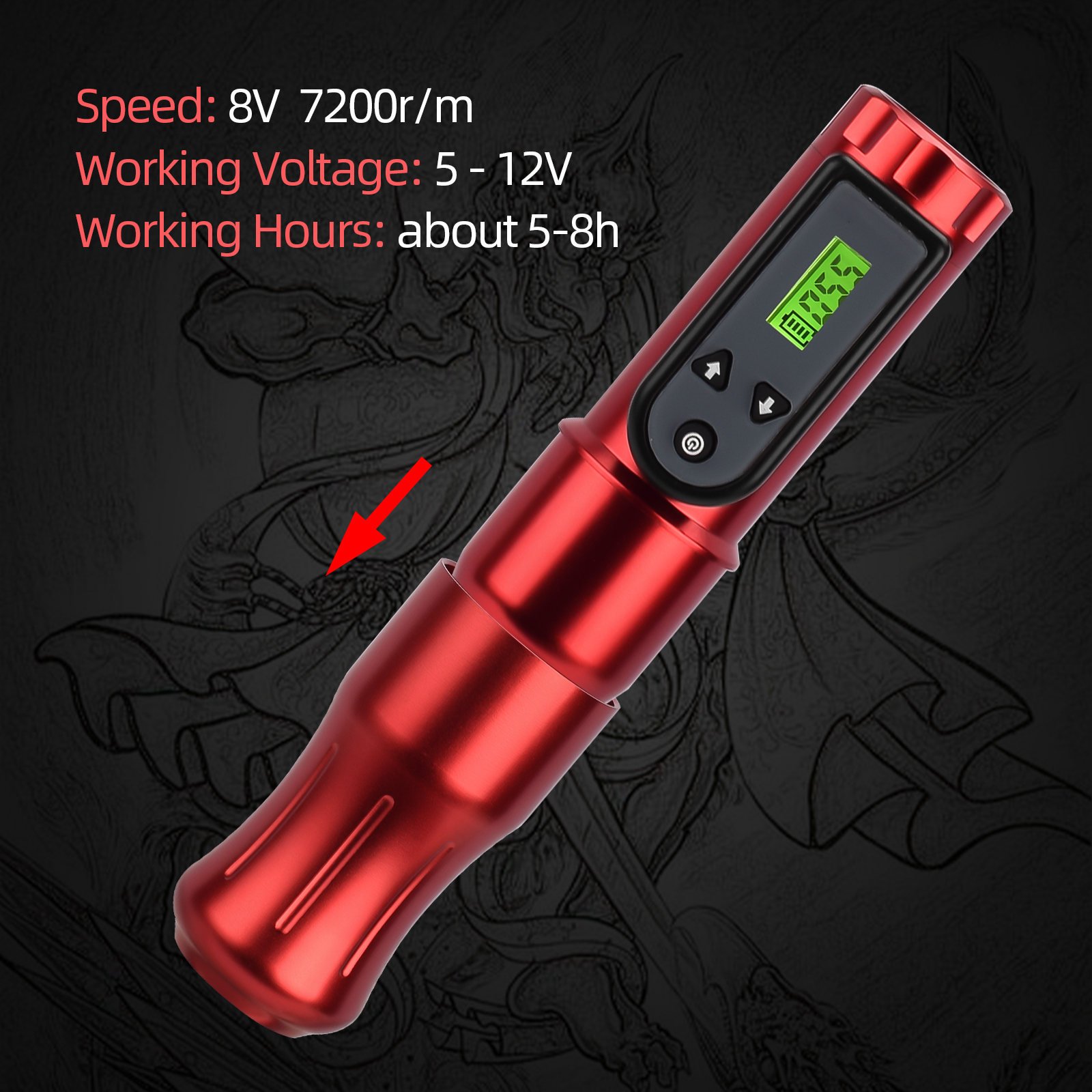 ATOMUS Wireless Tattoo Machine Pen Tattoo Gun Permanent Makeup Machine Tattoo Machine Rotary Microblading Pen for Eyebrow