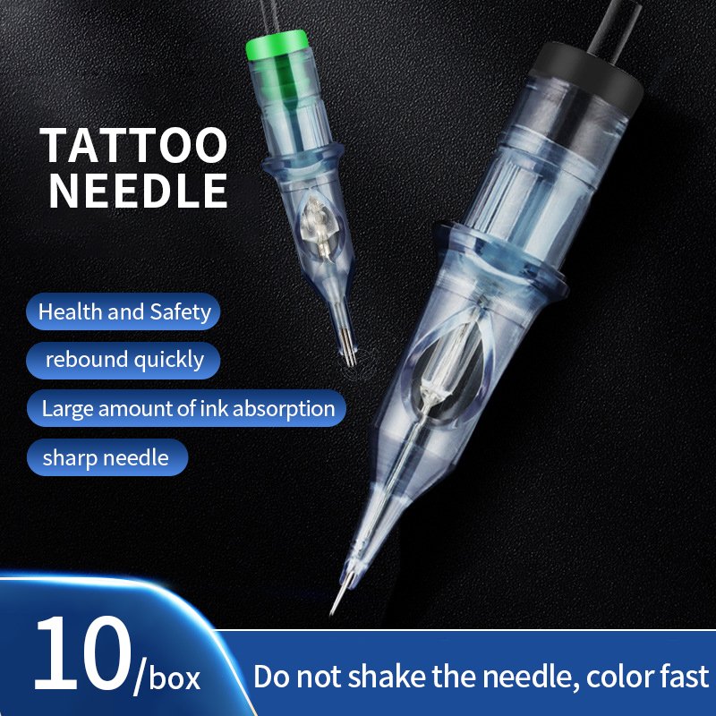 Permanent Makeup Cartridge Needles Pmu microblading needle cartridge Stainless Steel Tip 7r Tattoo Pen Machine A sober skin