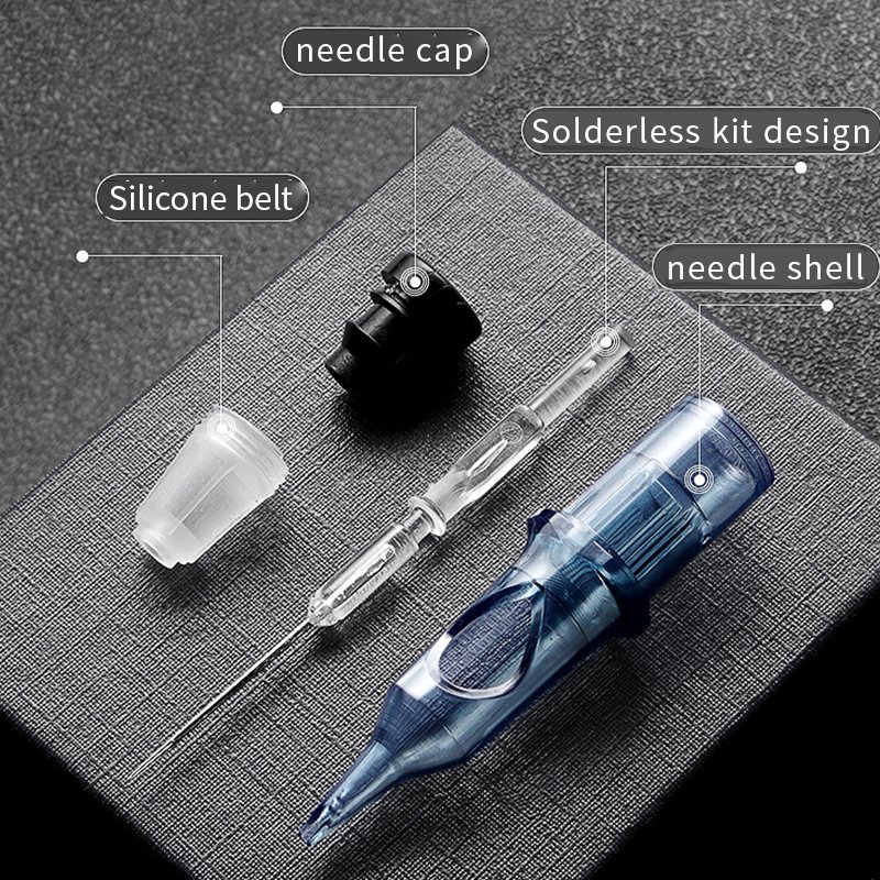 Permanent Makeup Cartridge Needles Pmu microblading needle cartridge Stainless Steel Tip 7r Tattoo Pen Machine A sober skin