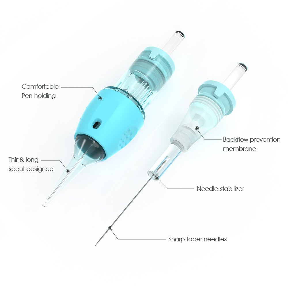 Green color Thunderlord Power universal tattoo cartridge permanent makeup needles with RL/RS/RM/CM tattoo needle cardridge