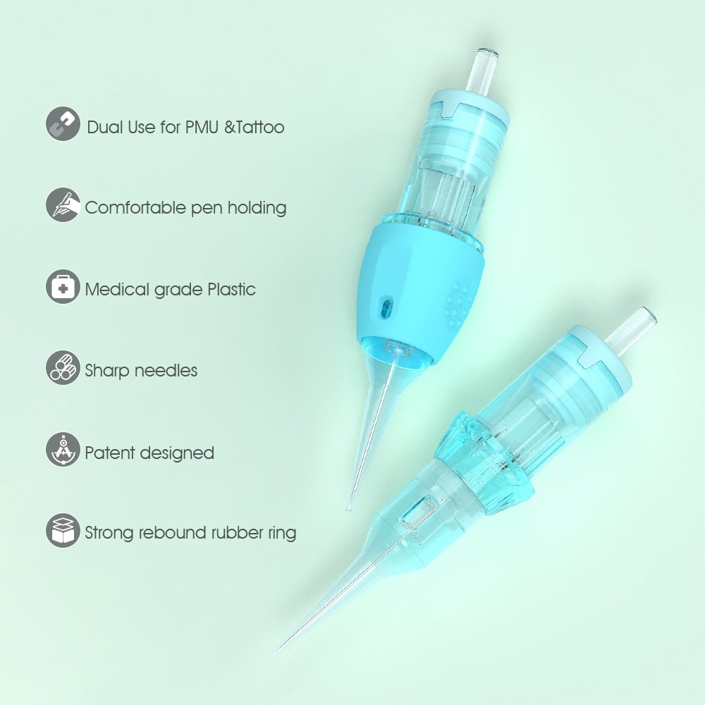 Green color Thunderlord Power universal tattoo cartridge permanent makeup needles with RL/RS/RM/CM tattoo needle cardridge