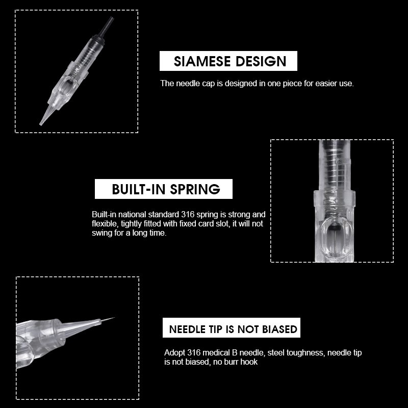 Professional safety Powder Brows Microblading Shading 1RL 3RL 5F permanent makeup pen machine cartridges pmu needles