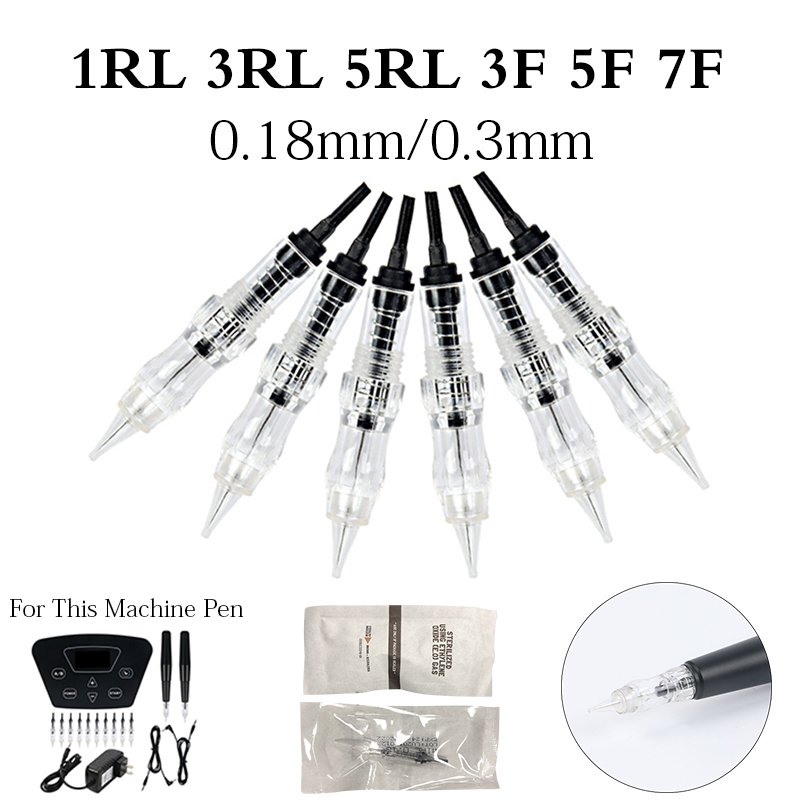 50pcs Revolution Tattoo Cartridge Needles Permanent Makeup Screw MTS Needle for Black Pearl Tattoo Machine Kit 1/3/5RL/3/5/7F