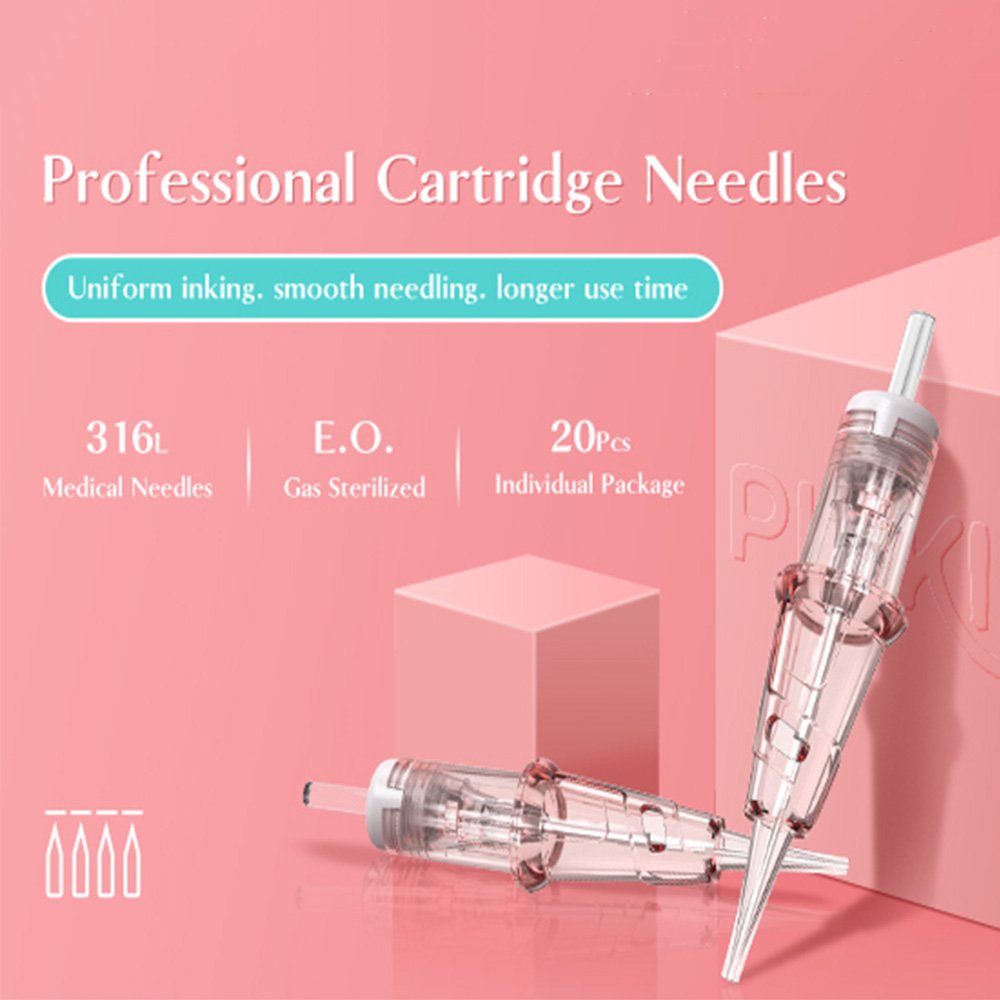 POPU Pinki Single Row 5M1C RM Curved Magnum Permanent Makeup Tattoo Needle Cartridges with Membrane Wholesale CE Certified