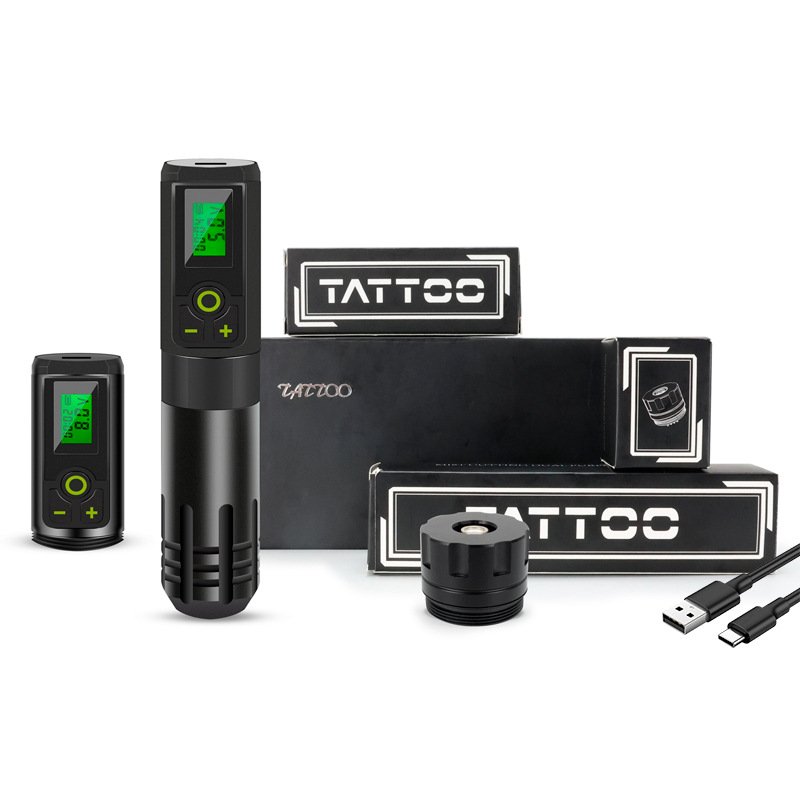 Nova Tattoo Supply Hot Sale 2000mA Lithium Battery RCA Tattoo Pen LED Display Wireless Rotary Tattoo Car Machine Kit