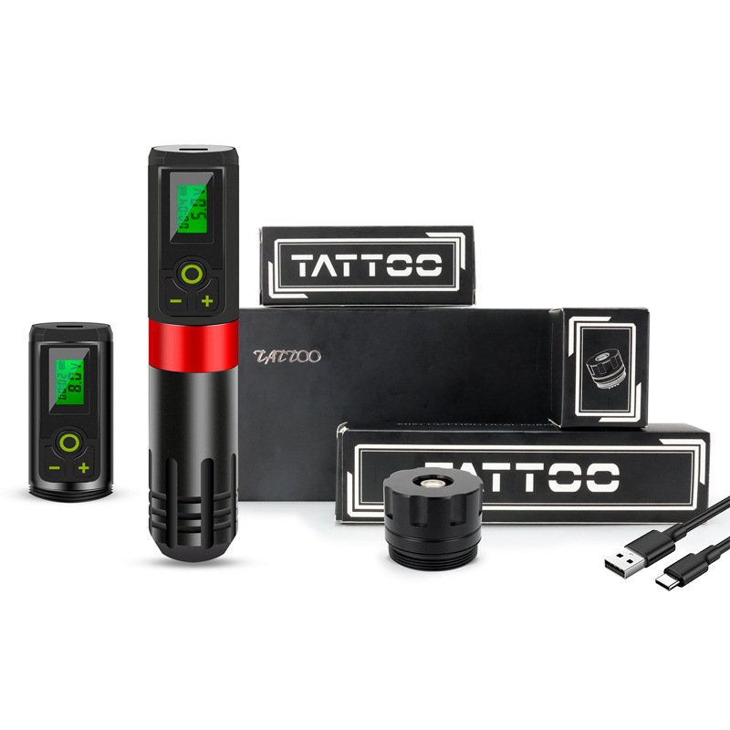 Nova Tattoo Supply Hot Sale 2000mA Lithium Battery RCA Tattoo Pen LED Display Wireless Rotary Tattoo Car Machine Kit