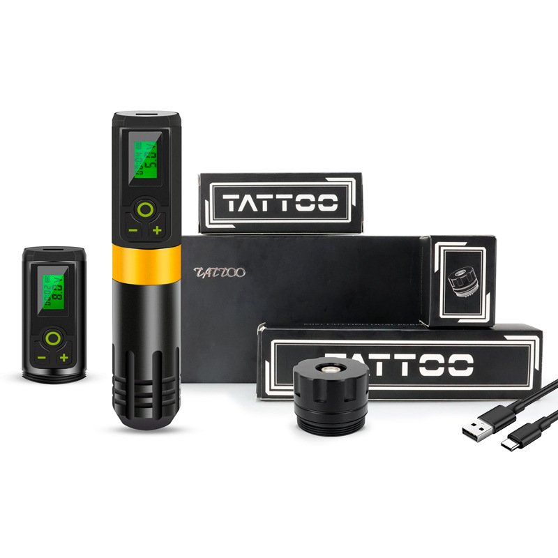 Nova Tattoo Supply Hot Sale 2000mA Lithium Battery RCA Tattoo Pen LED Display Wireless Rotary Tattoo Car Machine Kit