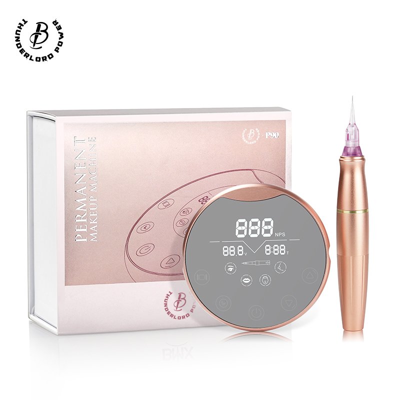 Dermografo P90 Permanent Makeup Tattoo Machines Device Kit Include Digital Power Supply PMU Pen and 2 Interface With cartridges