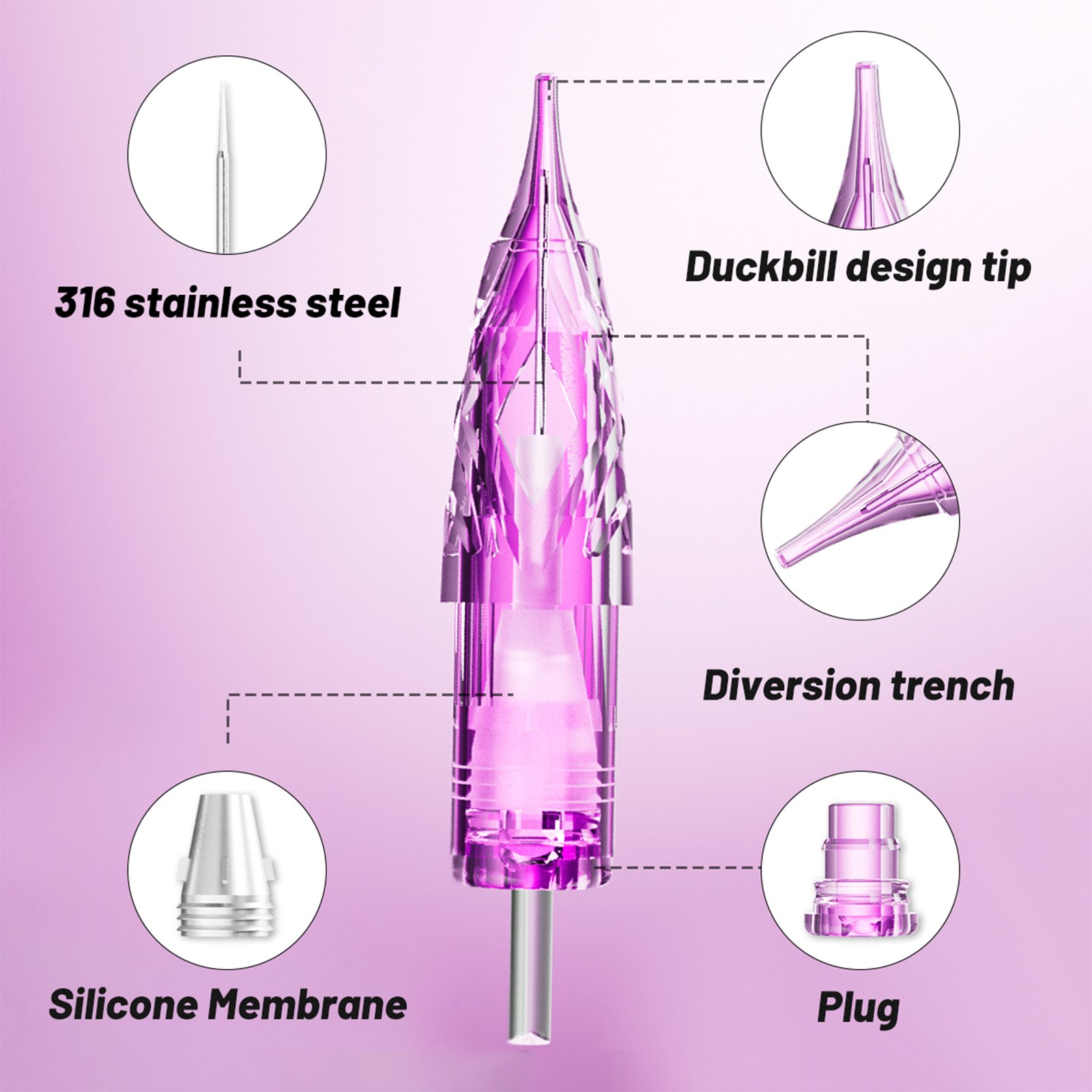 Manufacturers Supply Tattoo Needle Cartridge Cosmetics PMU MICEYA Premium Cartridge Tattoo Needle