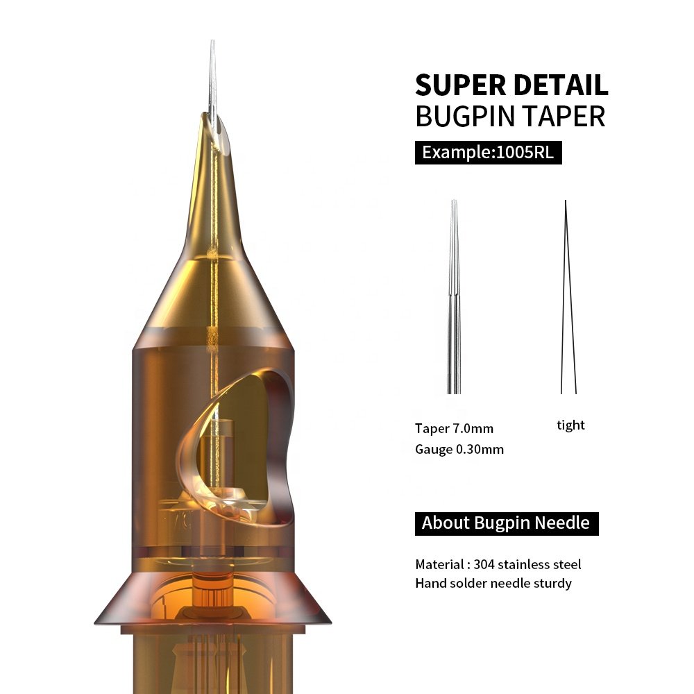 RHEIN Micro Cartridge Tattoo Needle Professional Silicone Membrane Disposable 0.25mm Tattoo Micro 1r Needle Cartridge