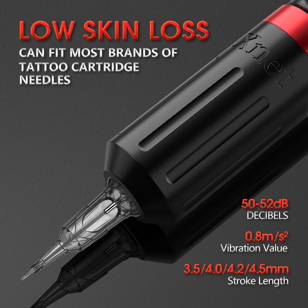 XNET Knight 1800mAh 3.5-4.0-4.2-4.5mm Stroke Rotary Wireless Tattoo Pen Machine for Artists Body Art