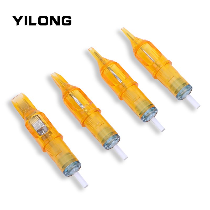 20pcs/box Tattoo Cartridges Needles YELLOW DRAGONFLY 3RL 5RL flat Factory Wholesale OEM/ODM logo Disposable for tattoo body art