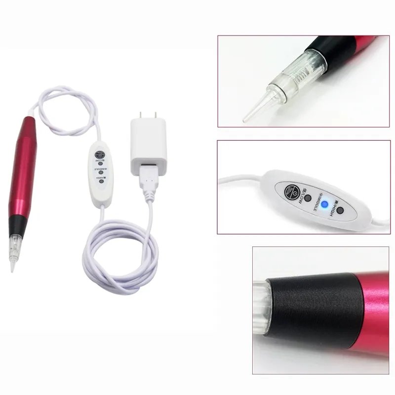 New Rotary Tattoo Machine Permanent Makeup Machine Pen Eyebrow Lip Body Art Dermografo Tattoo Gun with Cartridge Needles