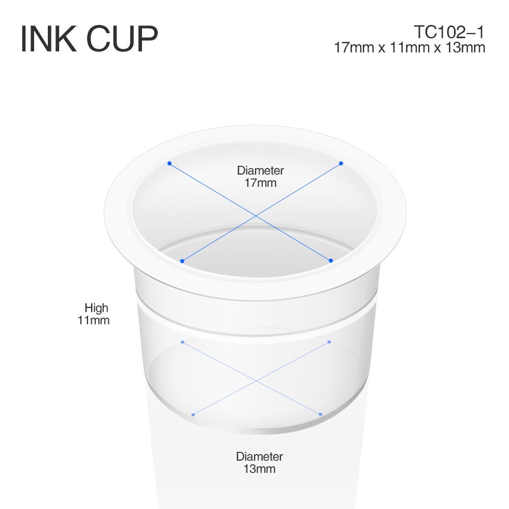 Customize Logo Microblading Tattoo Ink Cup Transparent Disposable Tattoo 100pcs/bag Plastic