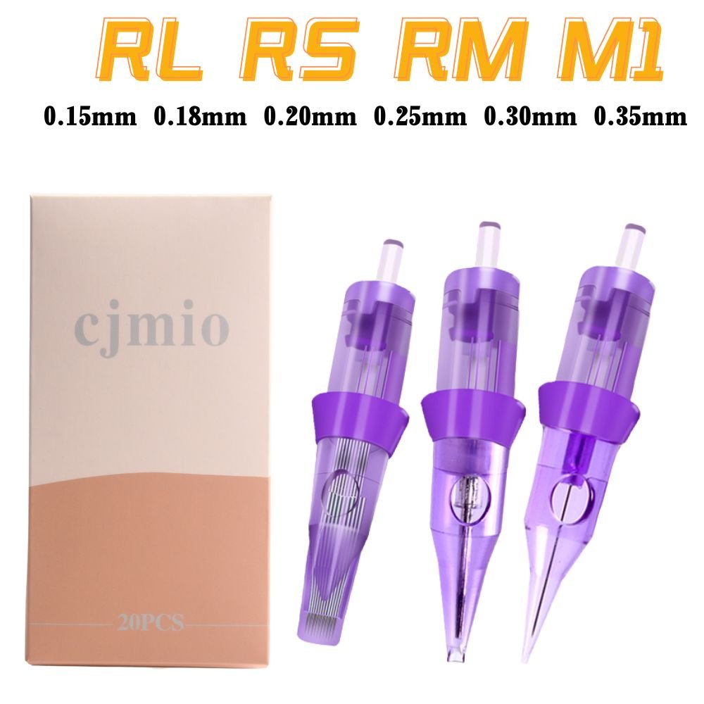 20pcs/box Universal Tattoo Cartridge Needle 3RL 5RL 7RL 9RL Permanent Makeup SMP Needles For Tattoo Machine Grip