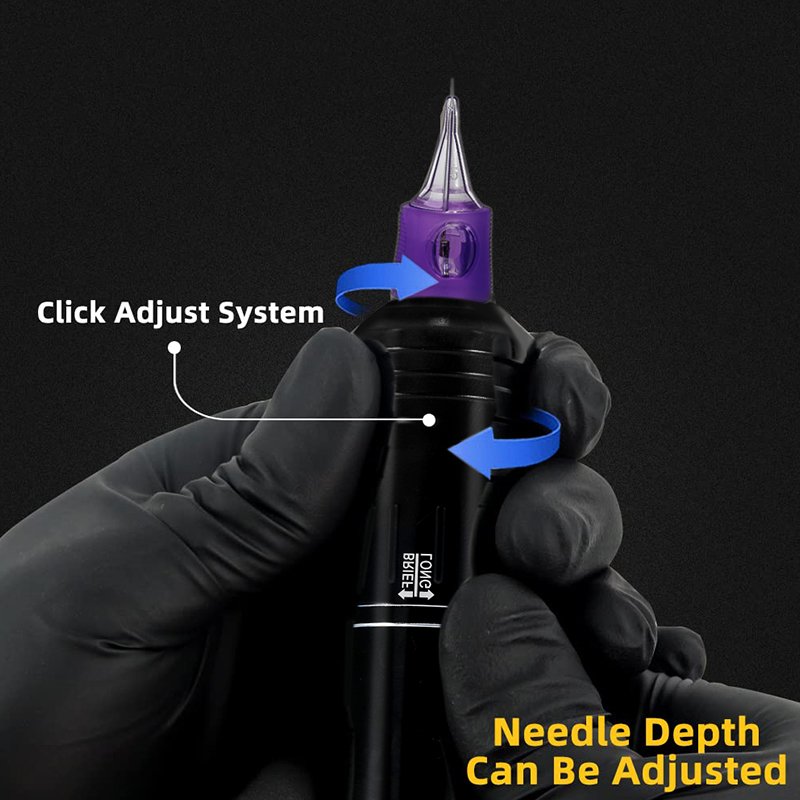 Tattoo Machine with Purple Universal Needle