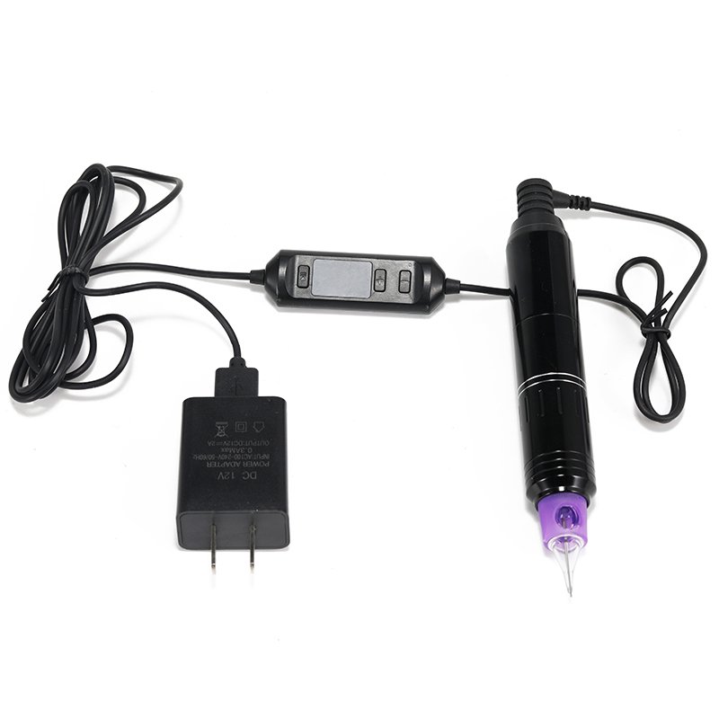 Tattoo Machine with Purple Universal Needle