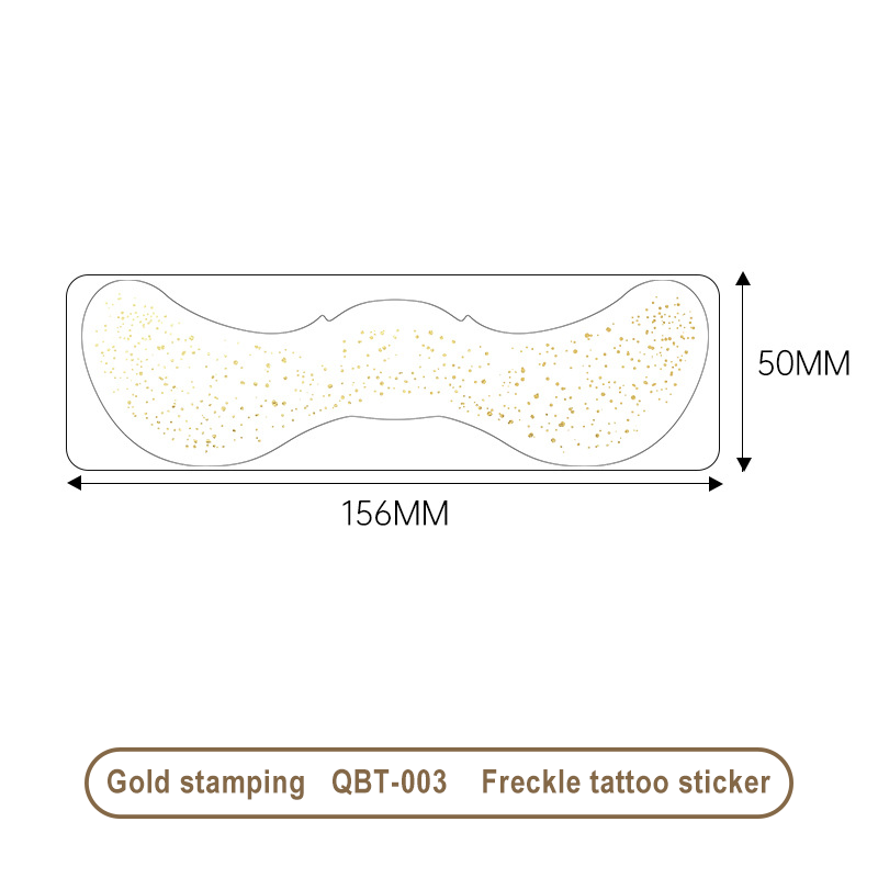 Custom Gold Glitter Freckles Temporary Face Tattoo Sticker Envelope Packaging Customization Makeup Patches