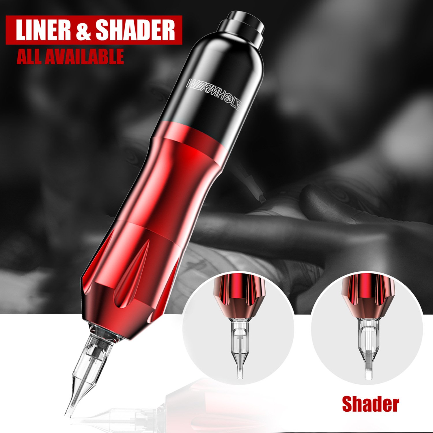 Beginners Tattoo Pen Set RCA Hook Needle Cartridge Power Supply Ink Cup Transfer Paper Pedal Complete Tattoo Machine Kit