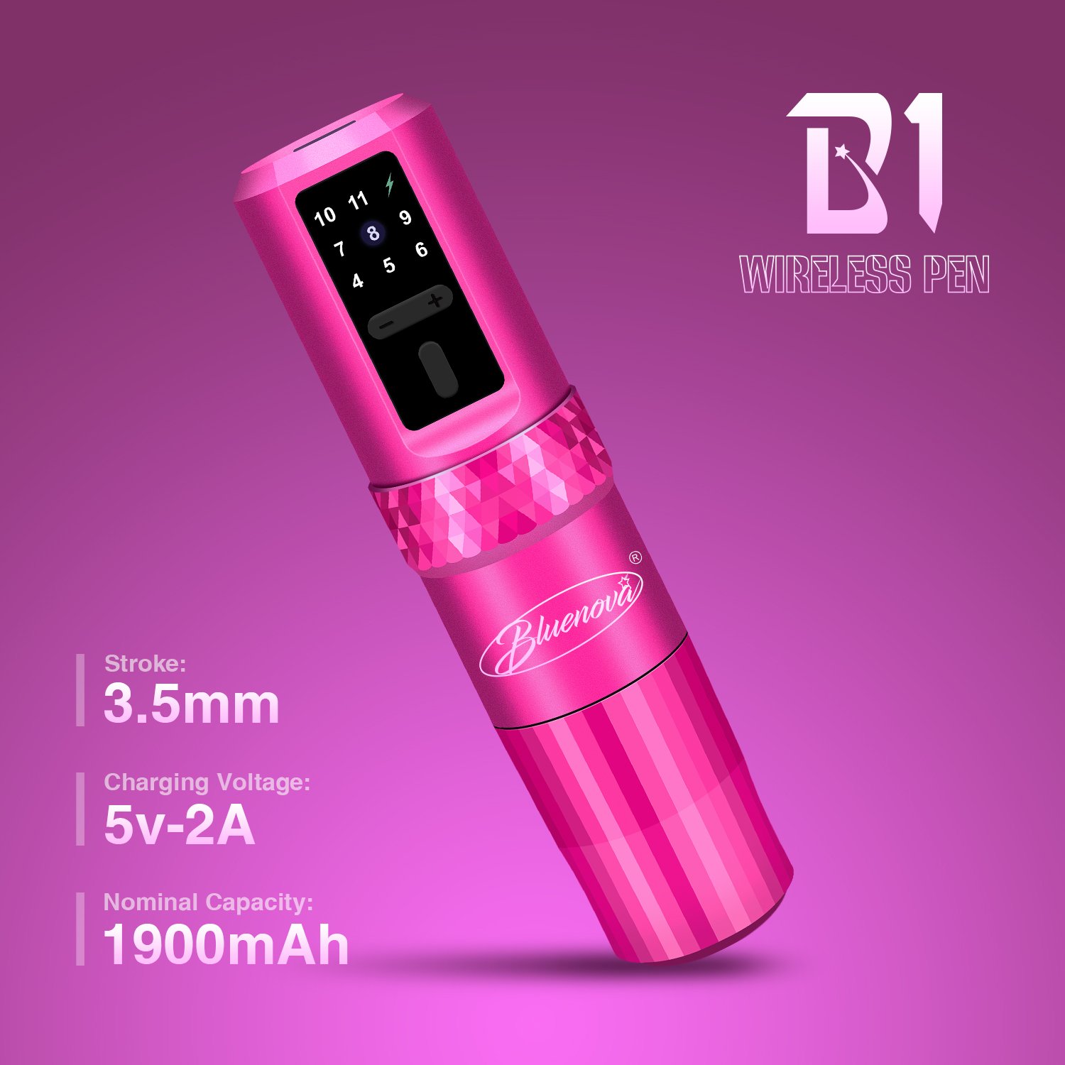 Wireless High Quality Pink Tattoo Pen Machine Permanent Makeup Machine For Tattoo Shop