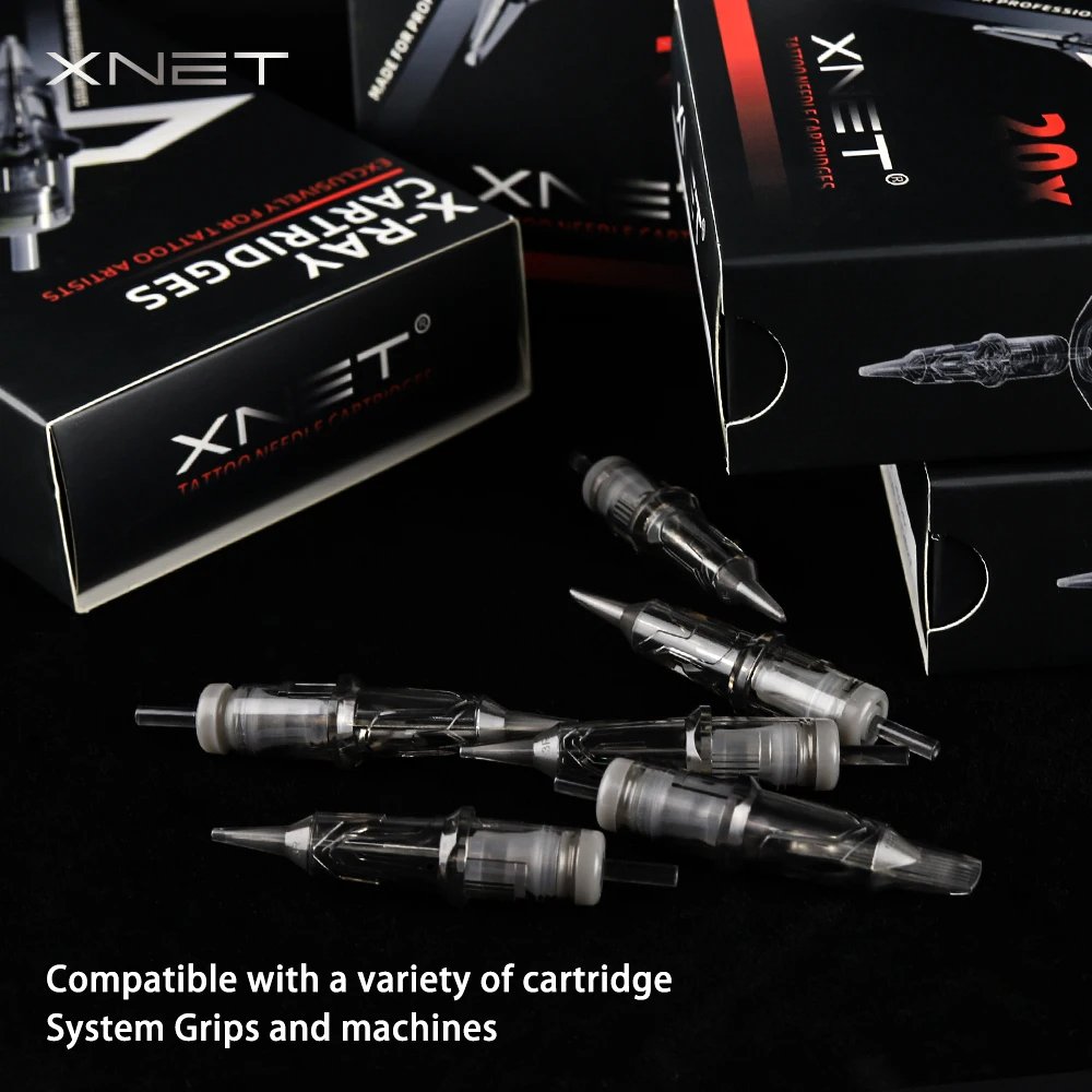 XNET Plus Wireless Tattoo Machine Pen Complete Full Kit Set with Extra 2.5/3.5/4.5mm Multi Stroke 40Pcs Mixed Tattoo Cartridge