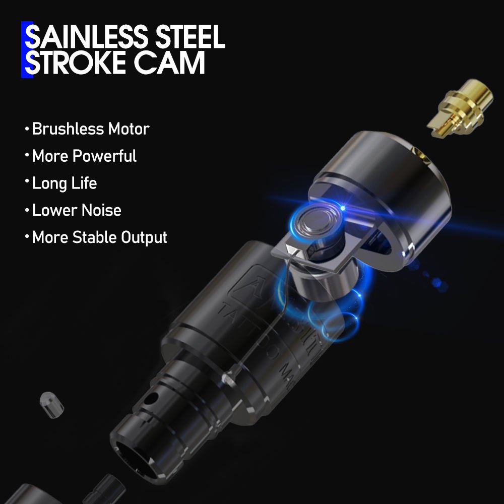 XNET Torped Brushless Motor 4.0mm/4.5mm/5.0mm Stroke Professional Rotary Tattoo Pen Machine for Tattoo Artists Body Art