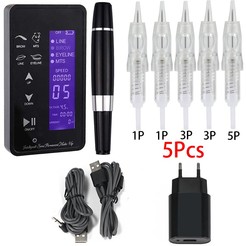 Accepted OEM Customized Digital Tattoo Machine Set Powerful Tattoo Panel Microblading Kit for academy