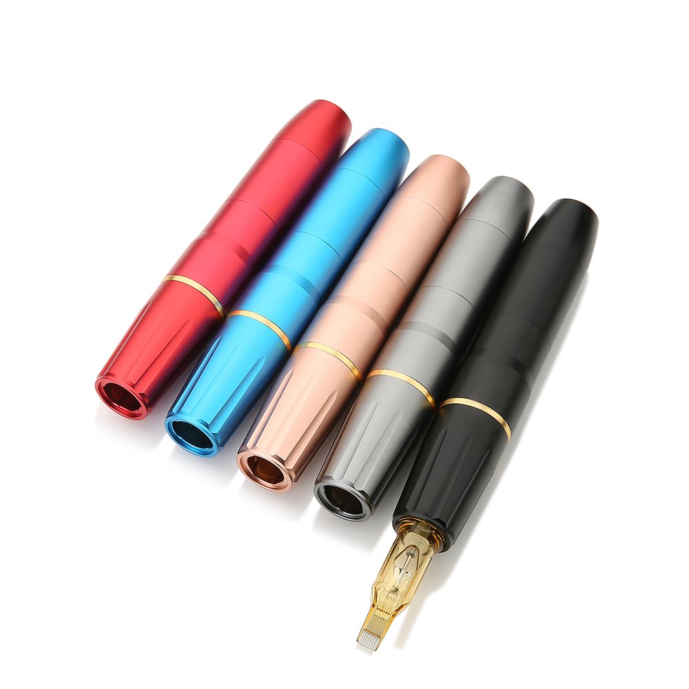 Hotsale Private labeling 5 colors 8V Replaceable Grip Lip Tattoo Machine Gun Permanent Makeup Rotary Tattoo Pen for tattoo
