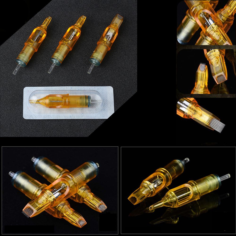 20PCS Disposable Semi-Permanent Makeup Tattoo Cartridge Needle 5RM/7RM/11RM/13RM/15RM RS Tattoo Gun Supplies 1RL/3RL/5RL/7RL/9RL