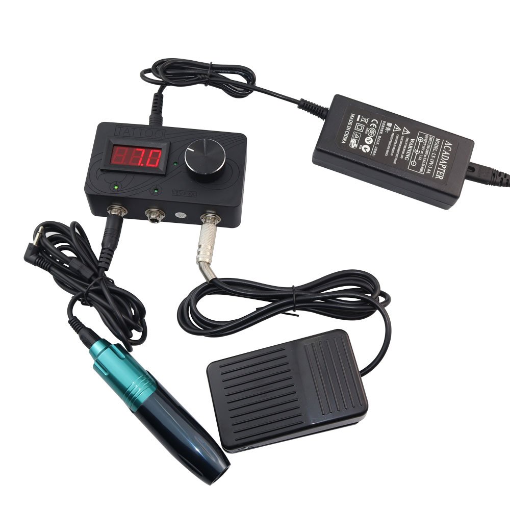 Kissure Tattoo Kit Tattoo Rotary Pen Machine Permanent Makeup Cartridge Needle Tattoo Body Art Accessories
