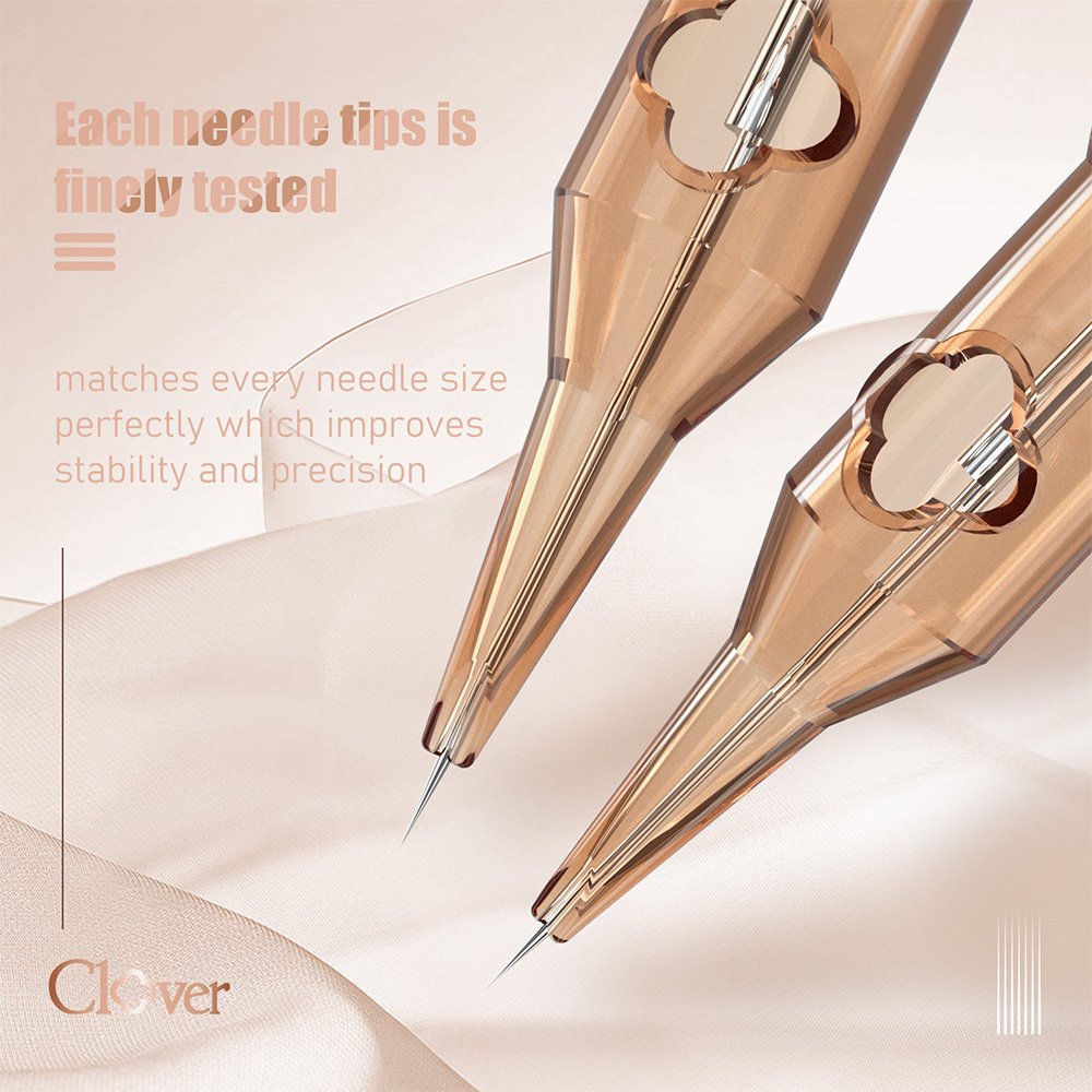 POPU Clover 0803RS 0803F 0805CF Textured Inner Surface of Tip CE Certified Disposable Permanent OEM Tattoo Needles Cartridges