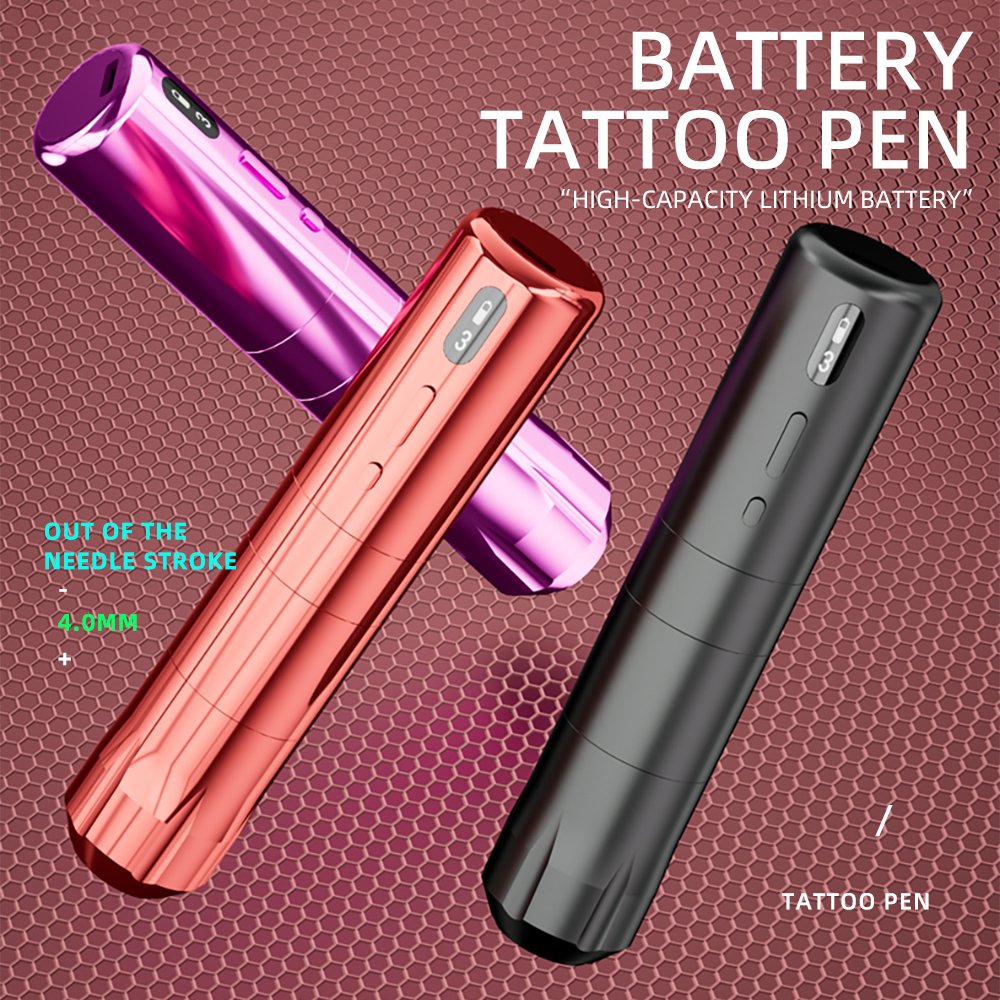 Professional Digital Display 1500Mah Battery Power Supply Tattoo Gun Wireless Tattoo Pen Machine Oem Cordless Tattoo Pen Oem