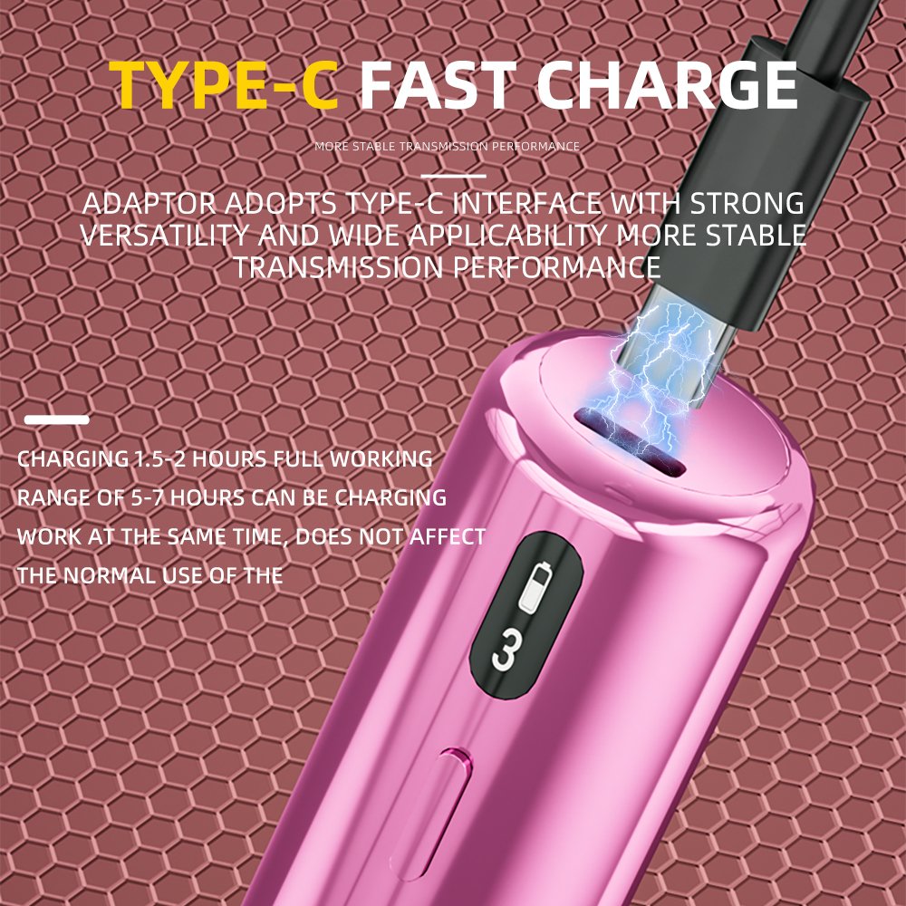 Professional Digital Display 1500Mah Battery Power Supply Tattoo Gun Wireless Tattoo Pen Machine Oem Cordless Tattoo Pen Oem