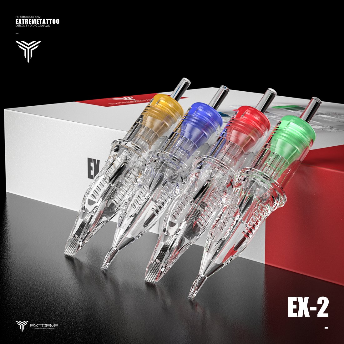Wholesale Dragonhawk Extreme Disposable 0.35mm Round Magnum RM Tattoo Cartridges Needles 10pcs/box