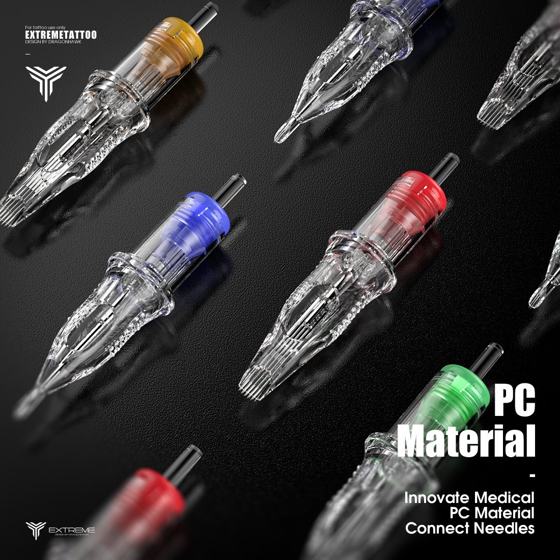 Wholesale Dragonhawk Extreme Disposable 0.35mm Round Magnum RM Tattoo Cartridges Needles 10pcs/box