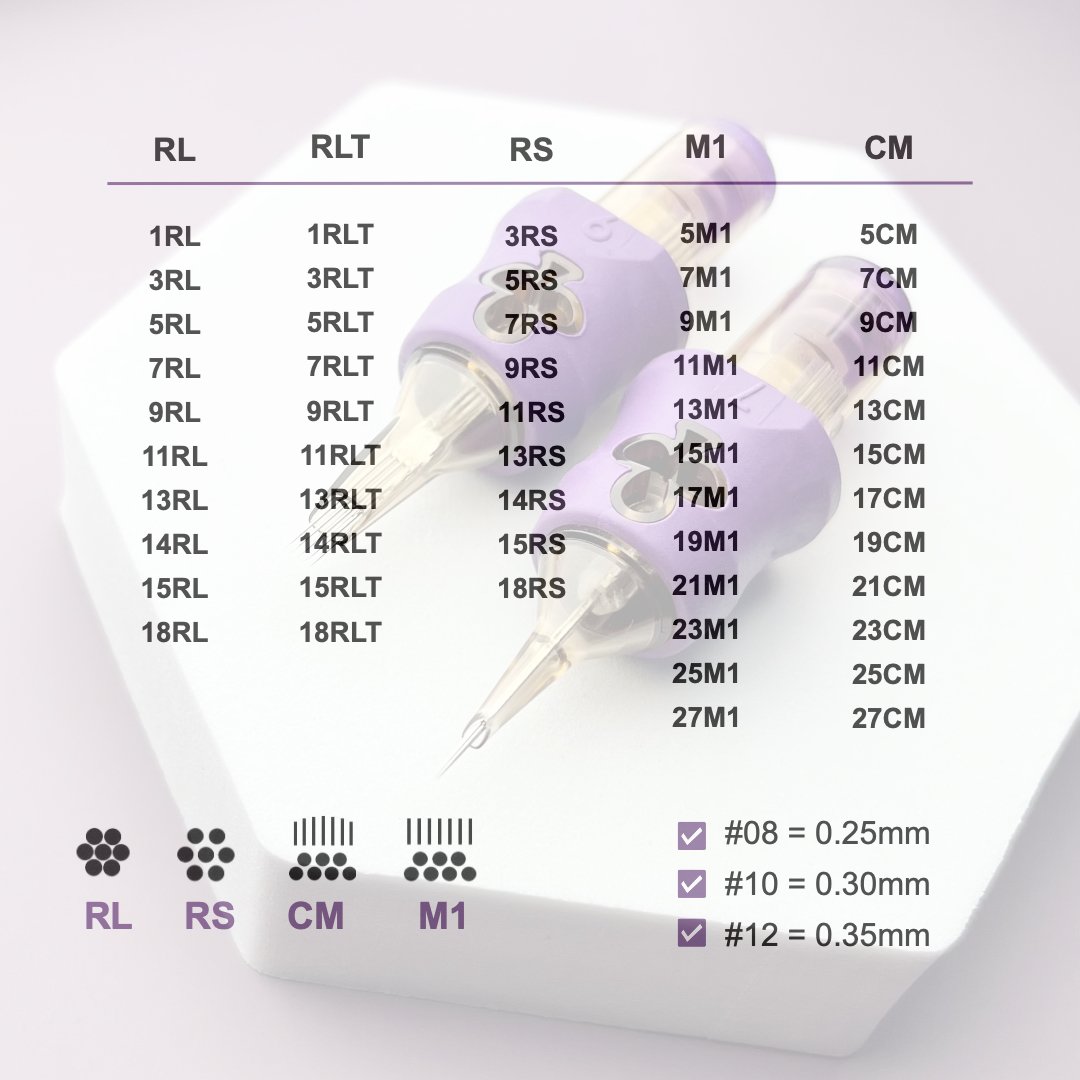 2024 Premium Permanent Makeup Cartridge Needles Customized Ink Cartridges Membrane Sealed Tattoo Needle Cartridge/