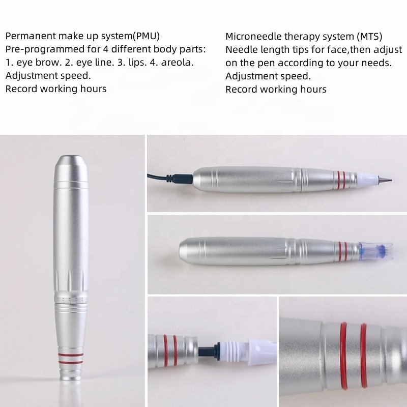 New Adjustable Wireless/wired touch-control Tattoo Pen PMU & MTS System Tattoo Machine microblading permanent makeup kit device