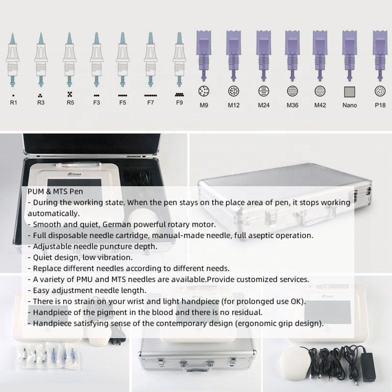 New Adjustable Wireless/wired touch-control Tattoo Pen PMU & MTS System Tattoo Machine microblading permanent makeup kit device