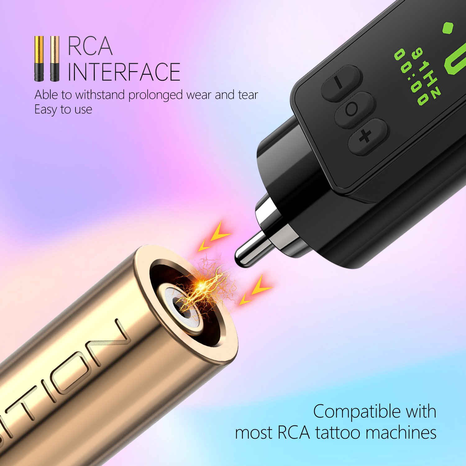 Ambition Tiny 3.5mm Stroke RCA Eyeliner Scalp Eyebrows Lips Permanent Makeup Rotary Tattoo Machine Pen Kit with RCA Mini Battery