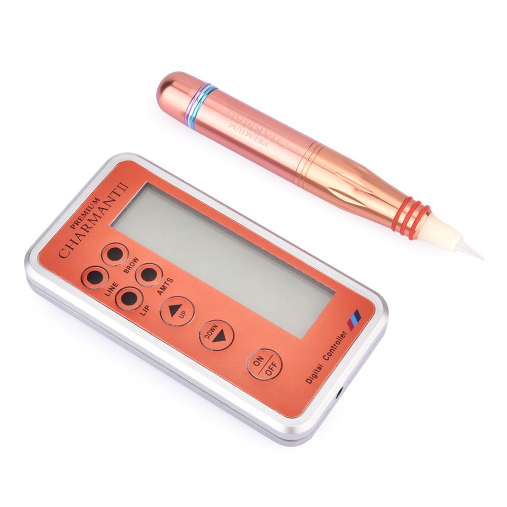 Digital Charmant II Microblading Permanent Makeup Pen Kit MTS Micropigmentation Tattoo Machine Set with 10pcs Cartridge Needles
