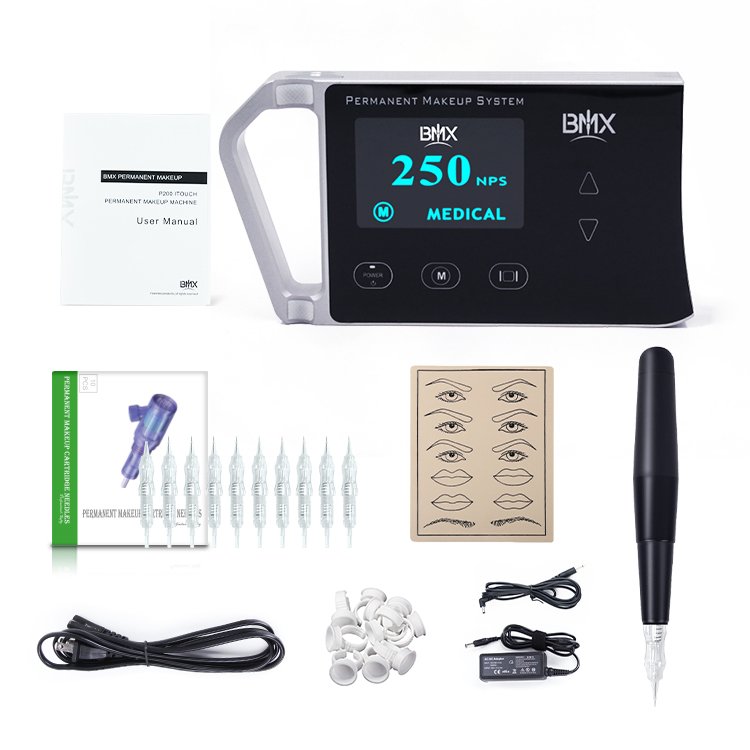 BMX P200 power supply hand piece tattoo machine gun professional tattoo pen Itouch Permanent makeup kit