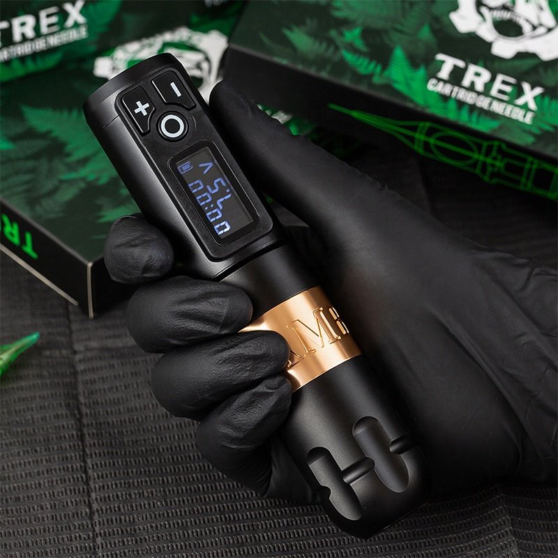 Ambition Soldier Adjustable Stroke Digital Electric Battery Rotary Custom Pen Type Gun Full Complete Kit Wireless Tattoo Machine