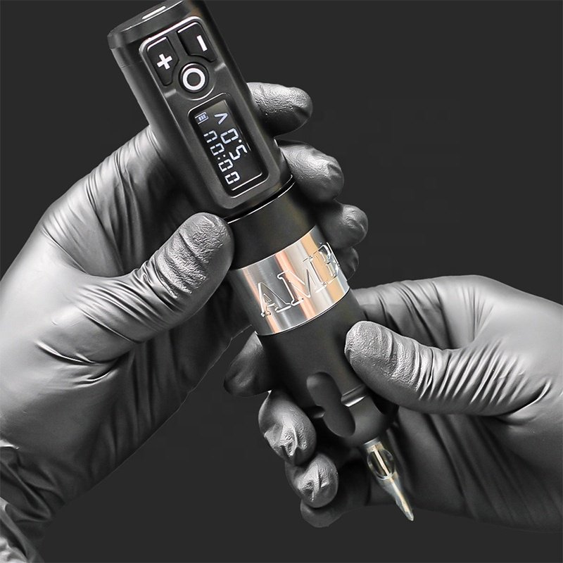 Ambition Soldier Adjustable Stroke Digital Electric Battery Rotary Custom Pen Type Gun Full Complete Kit Wireless Tattoo Machine