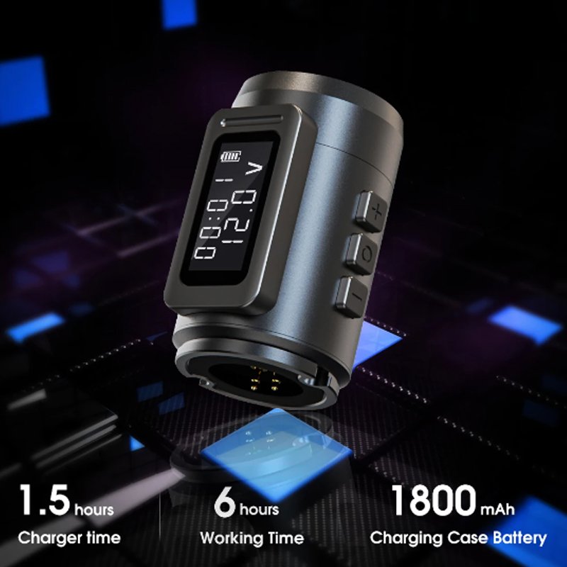 Ambition Mars Digital Display Wireless Tattoo Machine Pen Adjustable Stroke 2.2-2.6-3.0-3.4-3.8-4.2mm for Tattoo Artists