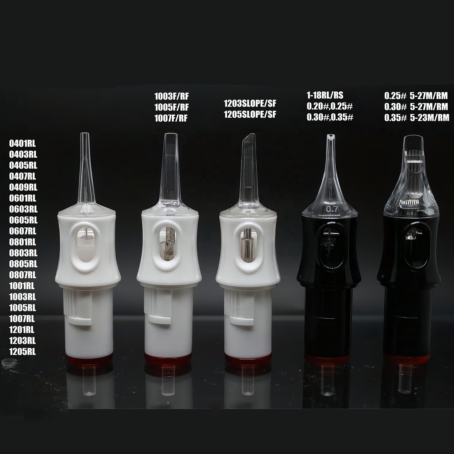 TUHU Tattoo Needle Cartridge 0.35MM Permanent Makeup Tattoo Cartridge Needles Finger Rubber Tattoo Cartridge