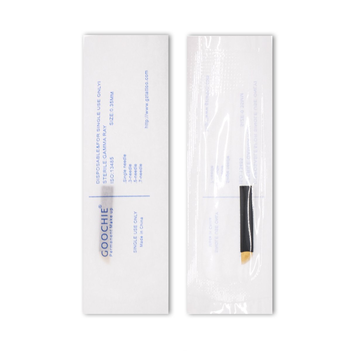 Gold-plated Microblading Needles for Eyebrow Lip Permanent Makeup