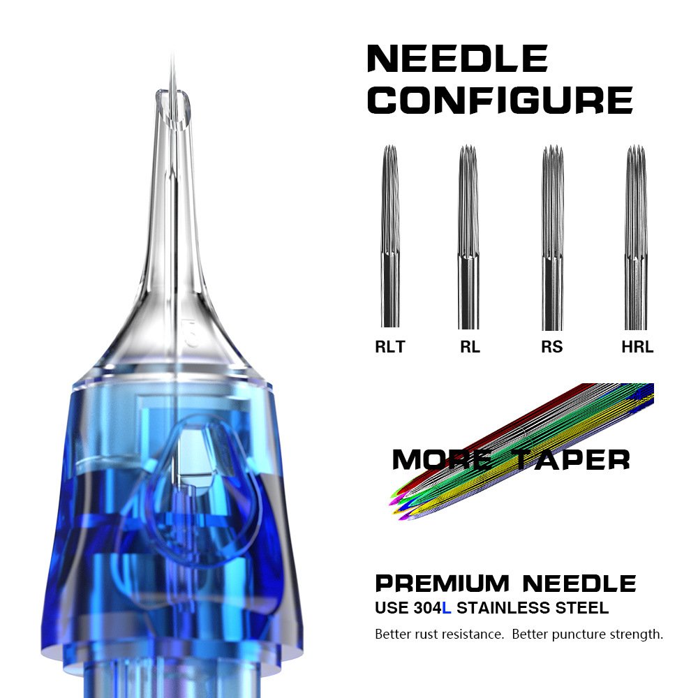 Custom Disposable Tattoo Cartridge Needles RS RL RM M1 permanent makeup tattoo needle for Tattoo Artists