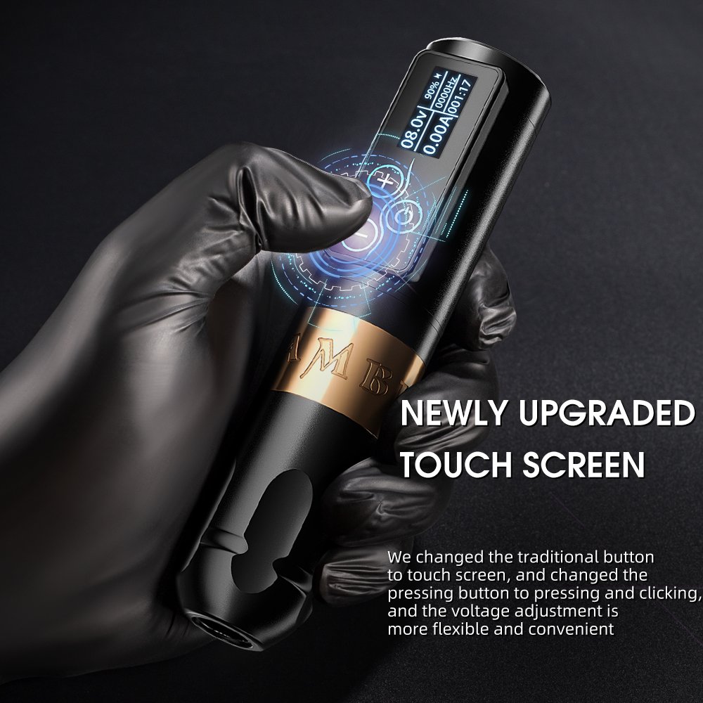 Brushless Strong Motor Tattoo Pen Machine 3.5/4.0mm Touch Screen 2400mAh Battery Permanent Makeup Wireless Body Art Pen Machine