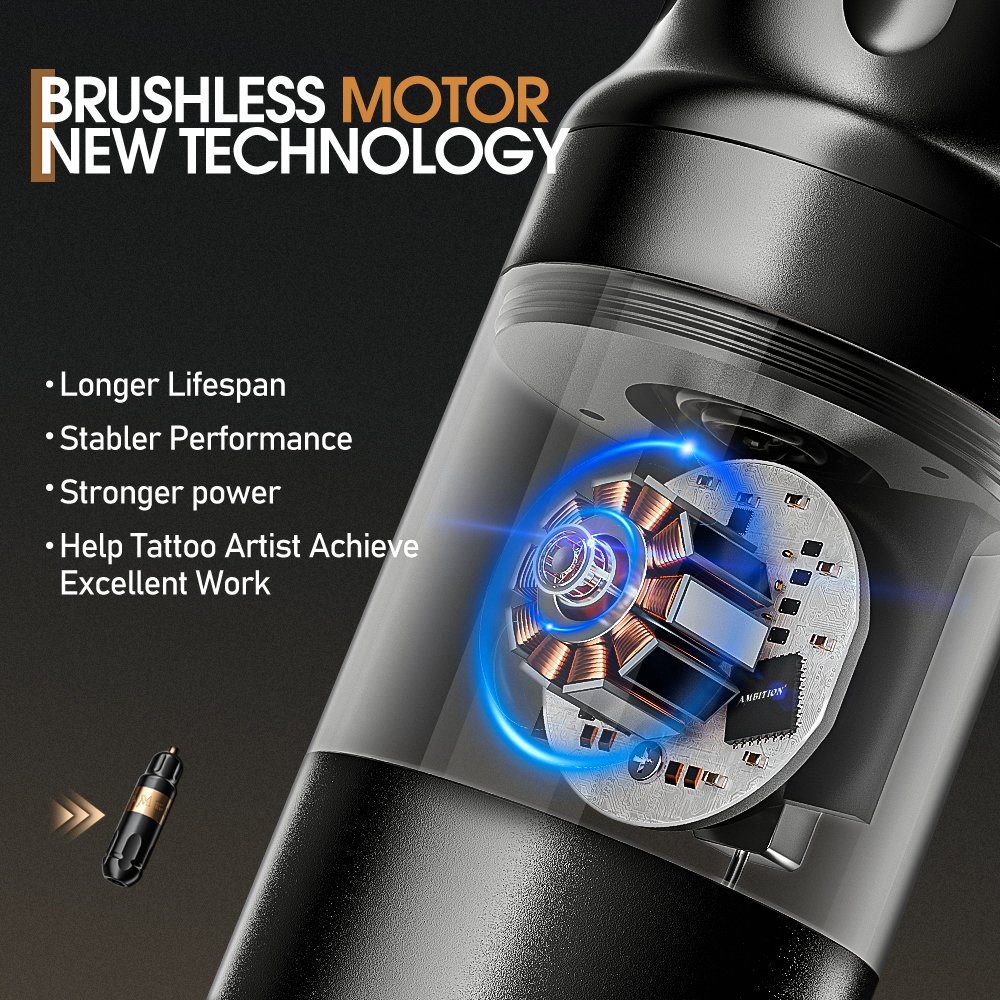 Brushless Strong Motor Tattoo Pen Machine 3.5/4.0mm Touch Screen 2400mAh Battery Permanent Makeup Wireless Body Art Pen Machine
